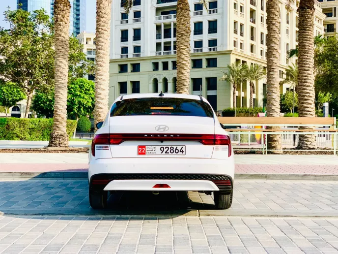 Hyundai Accent (White), 2026 for rent in Sharjah