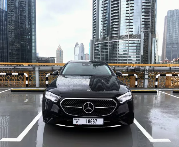 Mercedes E200 (Black), 2026 for rent in Dubai