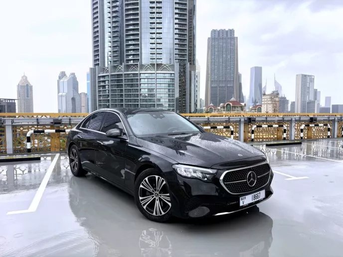 Mercedes E200 (Black), 2026 for rent in Dubai