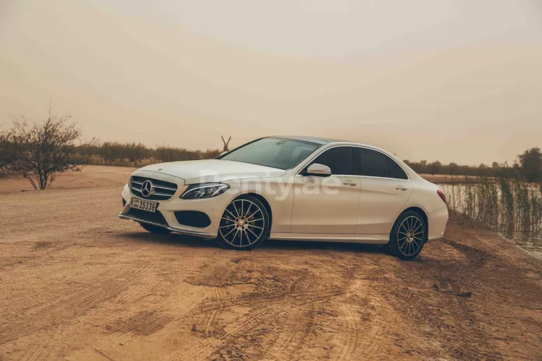Mercedes C 200 (White), 2016 for rent in Dubai