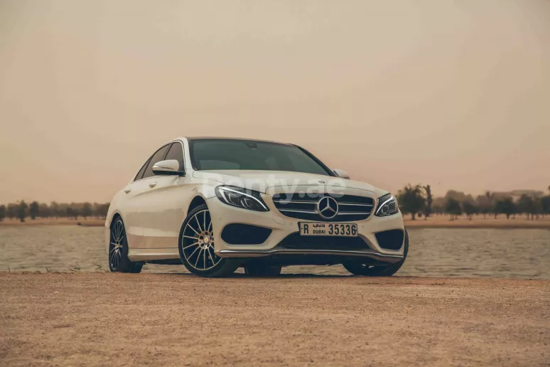 Mercedes C 200 (White), 2016 for rent in Dubai