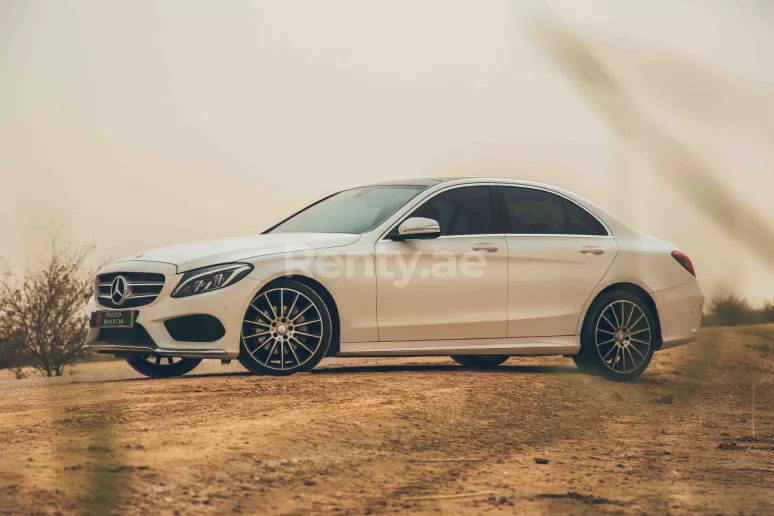 Mercedes C 200 (White), 2016 for rent in Dubai