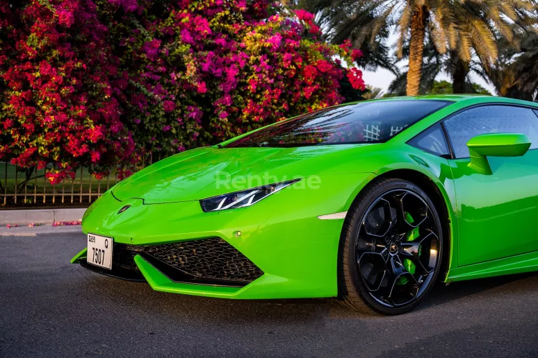 Lamborghini Huracan (Gr&uuml;n), 2019  zur Miete in Dubai