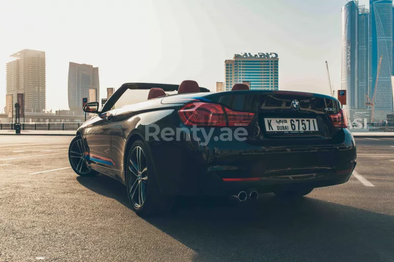 BMW 430i Cabrio (Black), 2018 for rent in Dubai