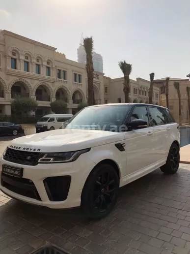 Range Rover Sport SVR (White), 2019 for rent in Dubai