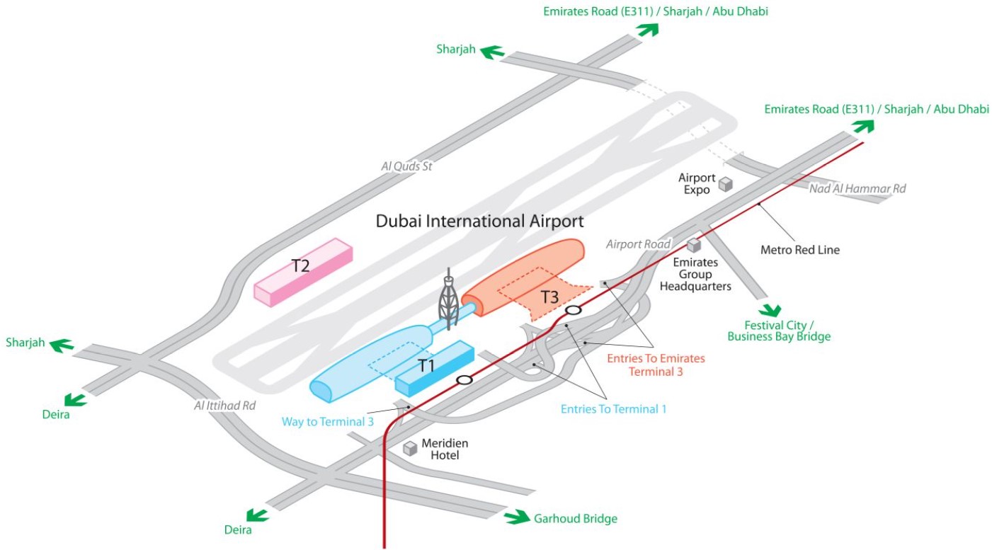 Dubai Airport Parking Map