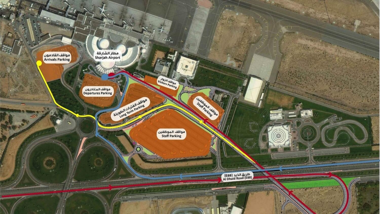 Sharjah Airport Parking Map