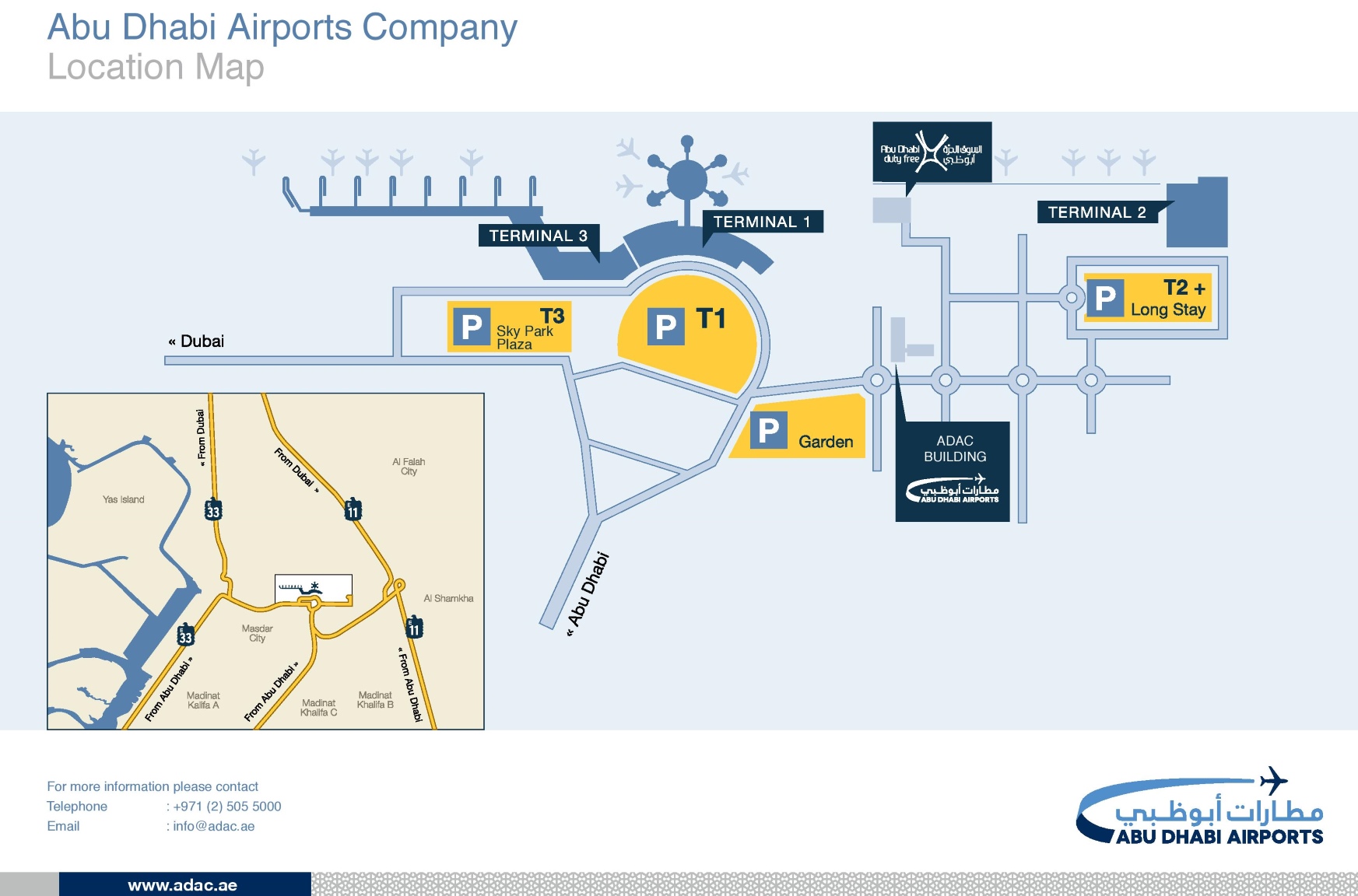 Abu Dhabi Airport Parking Map
