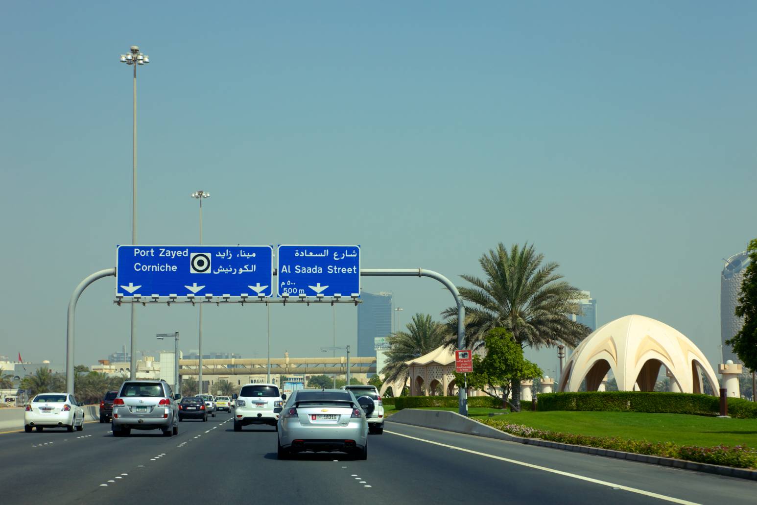 Abu Dhabi on car