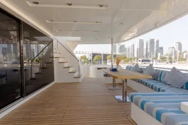 Sky Walker Caliente 96 ft (30m) Power boat in Dubai Harbour for rent in Dubai 3