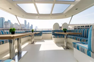 Sky Walker Caliente 96 ft (30m) Power boat in Dubai Harbour for rent in Dubai 6