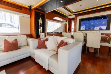 Sky Walker Caliente 96 ft (30m) Power boat in Dubai Harbour for rent in Dubai 14