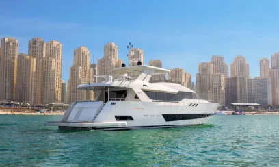 Sky Walker Caliente 96 ft (30m) Power boat in Dubai Harbour for rent in Dubai 1