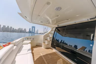 Azimut White Pearl 55 ft (17m) Power boat in Dubai Harbour for rent in Dubai