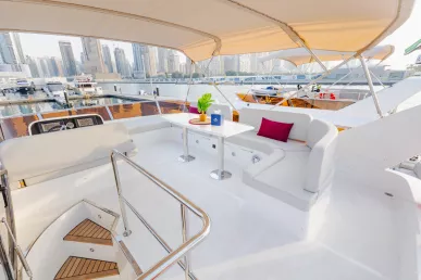 在迪拜 租 Sky Walker Gib 52 英尺 (16m) 动力船 在迪拜港 3