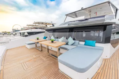 Sky Walker Infinity 60 ft (19m) Catamaran in Dubai Harbour for rent in Dubai 5
