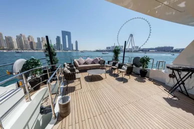 Nedship Khalili 110 ft (34m) Power boat in Dubai Harbour for rent in Dubai 3
