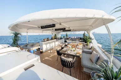 Nedship Khalili 110 ft (34m) Power boat in Dubai Harbour for rent in Dubai 5
